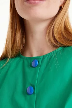 Sleeveless Button-Front Top