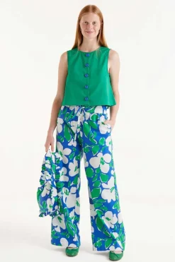 Sleeveless Button-Front Top