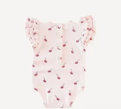 Sleeveless Triple Ruffle Bodysuit - Rio Red Cherry