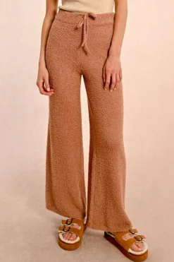 Soft Plush Sweater Pants - Beige