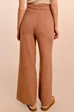 Soft Plush Sweater Pants - Beige