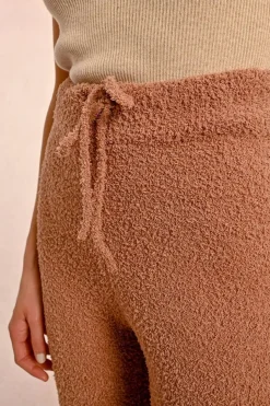 Soft Plush Sweater Pants - Beige