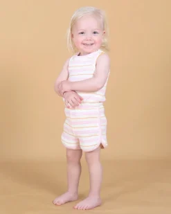 Sorbet Stripe Retro Rib Romper