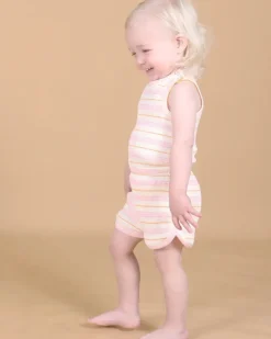 Sorbet Stripe Retro Rib Romper