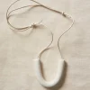 Speckled White U Necklace