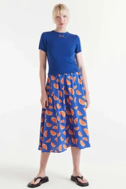 S/S Bow Embellished Sweater - Blue