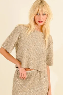 S/S Sequined Top