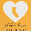 State Love Earrings - California