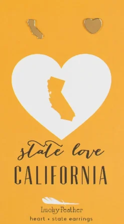 State Love Earrings - California