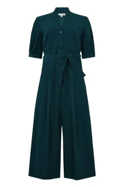 Stella Needlecord Deep Teal Jumpsuit