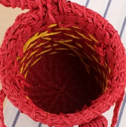 Strawberry Straw Crossbody Bag