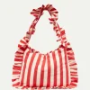 Stripe Print Shoulder Bag