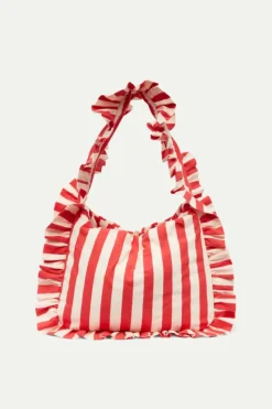 Stripe Print Shoulder Bag