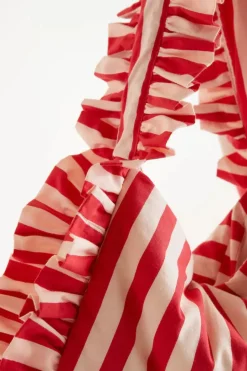 Stripe Print Shoulder Bag