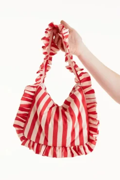 Stripe Print Shoulder Bag