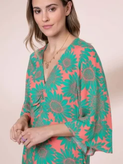 Sunflowers Erin Midi Dress