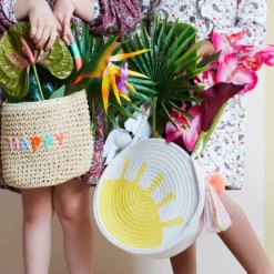 Sun Woven Cotton Rope Bag