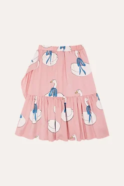 Swans Allover Print Skirt