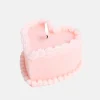 Sweetie 3D Candle Heart Cake - Pink