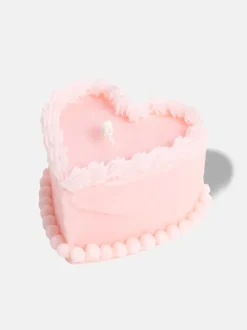 Sweetie 3D Candle Heart Cake - Pink