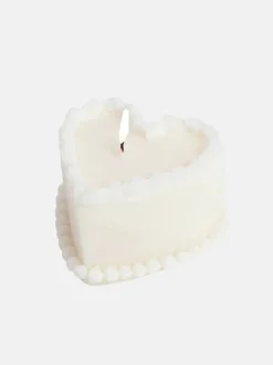 Sweetie 3D Candle Heart Cake - White