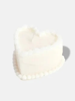 Sweetie 3D Candle Heart Cake - White