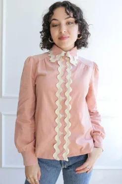 Tanya Top - Baby Cord in Petal