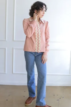 Tanya Top - Baby Cord in Petal