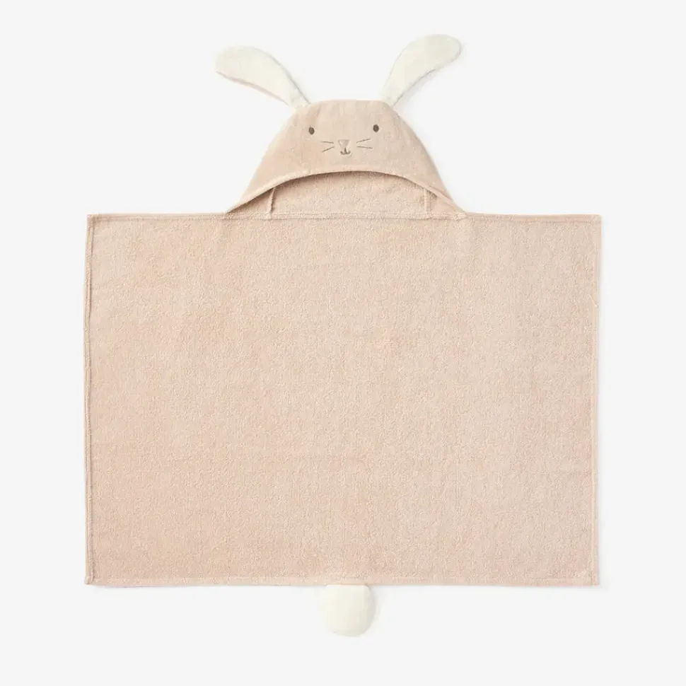 Taupe Bunny Hooded Baby Bath Wrap