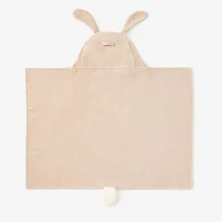 Taupe Bunny Hooded Baby Bath Wrap