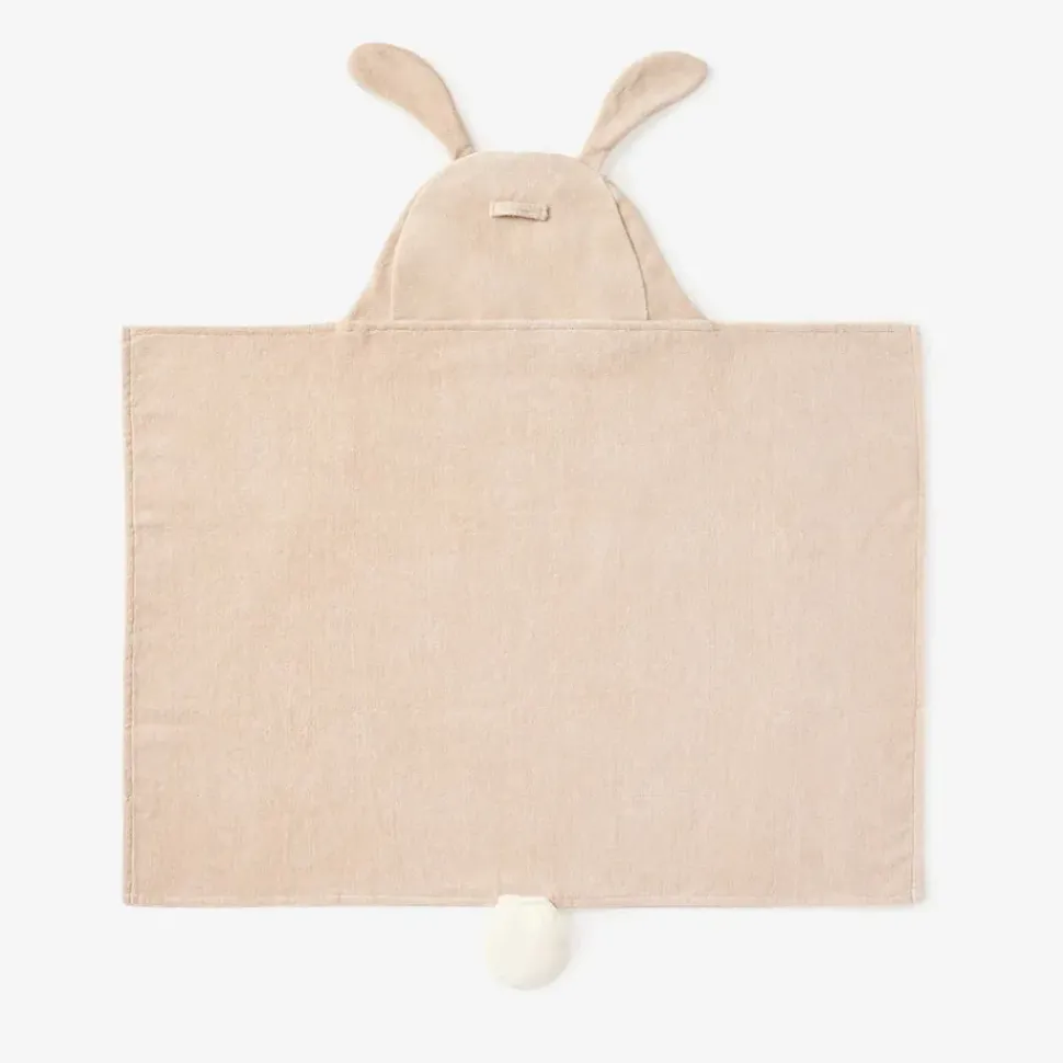 Taupe Bunny Hooded Baby Bath Wrap