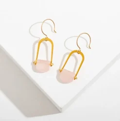 Teara Earrings - Rose Quartz