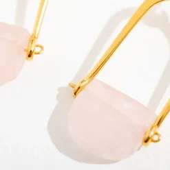 Teara Earrings - Rose Quartz