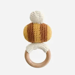 Teether Bee Cotton Crochet Rattle