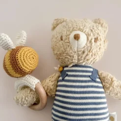 Teether Bee Cotton Crochet Rattle