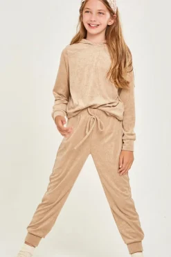 Terry Hoodie and Jogger Set - Taupe