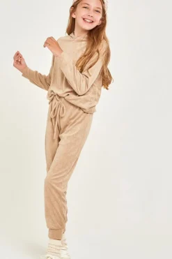 Terry Hoodie and Jogger Set - Taupe