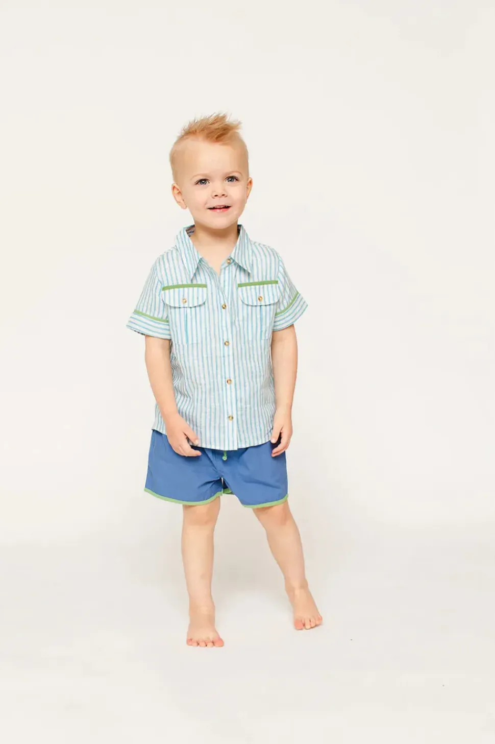 The Sea Shirt - Linen Stripe