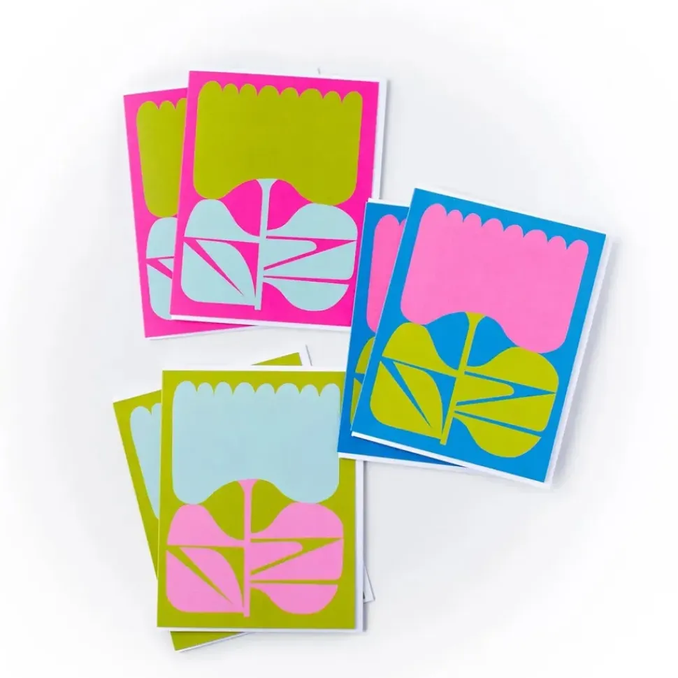 Three Tulips Greeting Card Box Set of 6