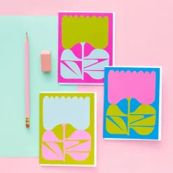 Three Tulips Greeting Card Box Set of 6