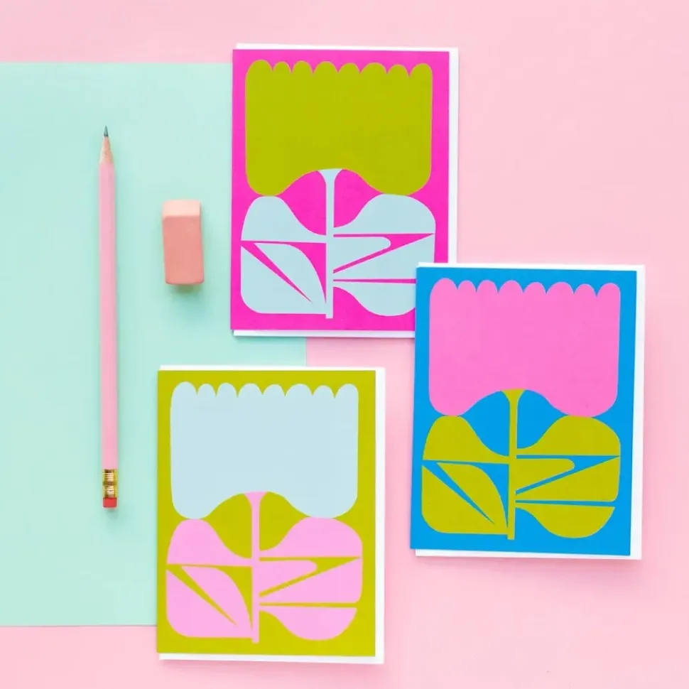 Three Tulips Greeting Card Box Set of 6