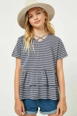 Tiered Cross Back Top