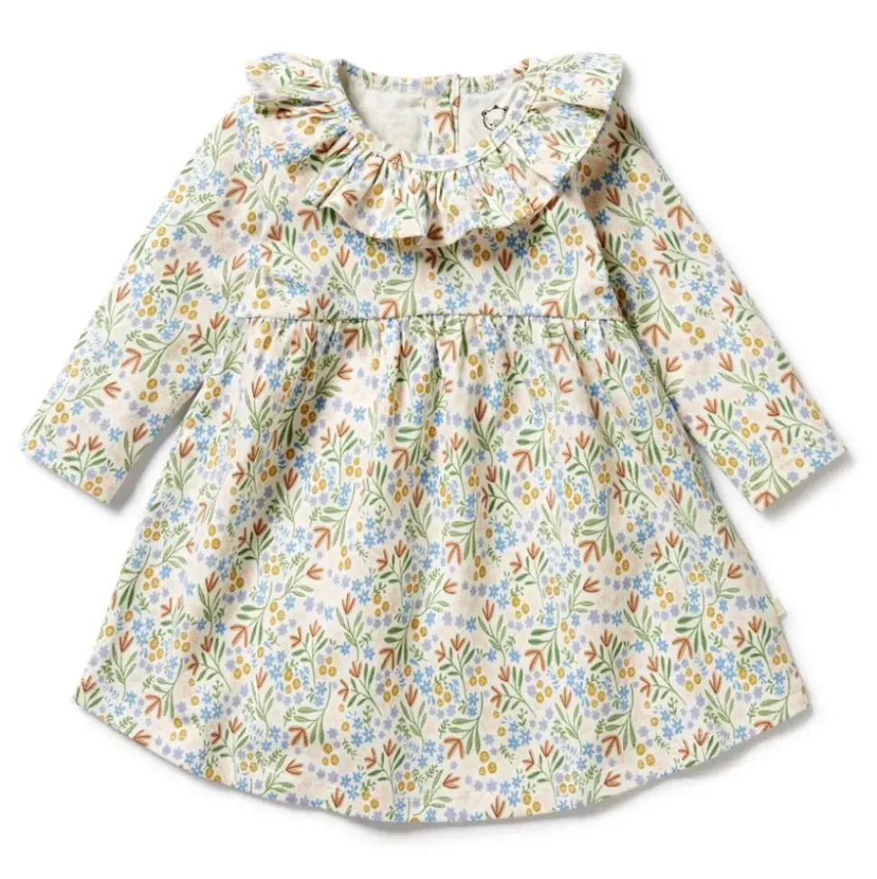 Tinker Floral Organic Ruffle Dress
