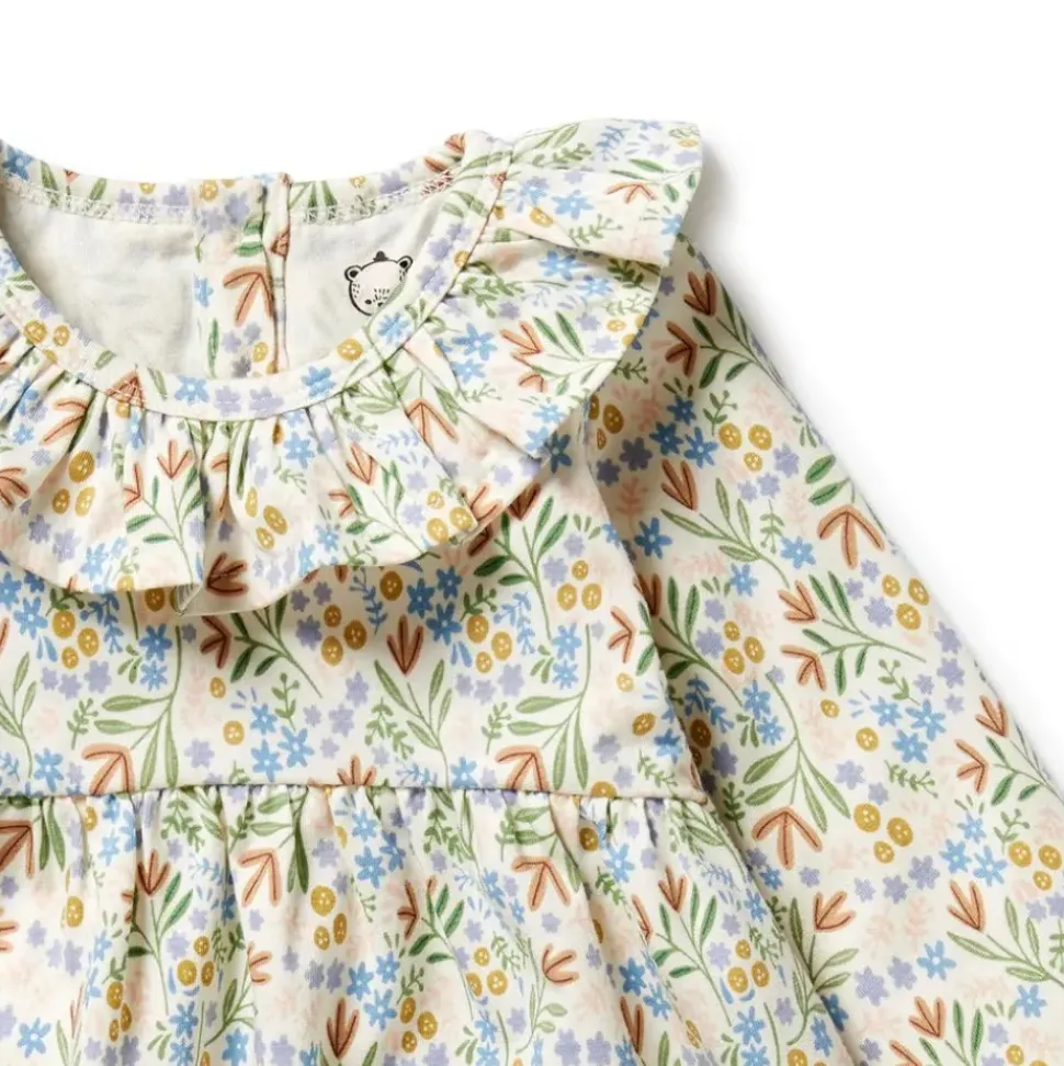 Tinker Floral Organic Ruffle Dress