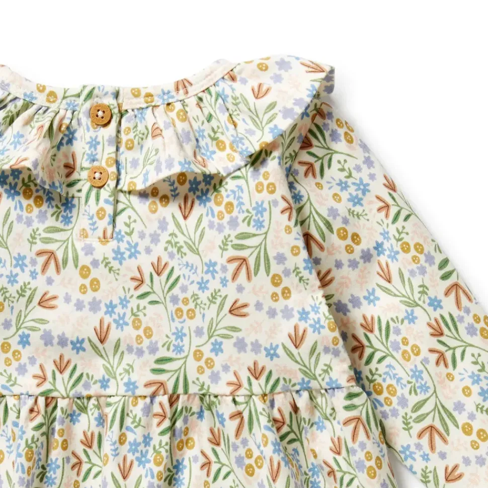 Tinker Floral Organic Ruffle Dress