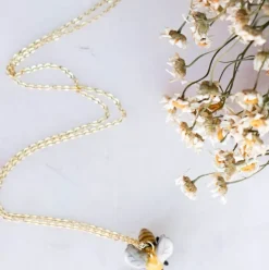 Tiny Bee Necklace