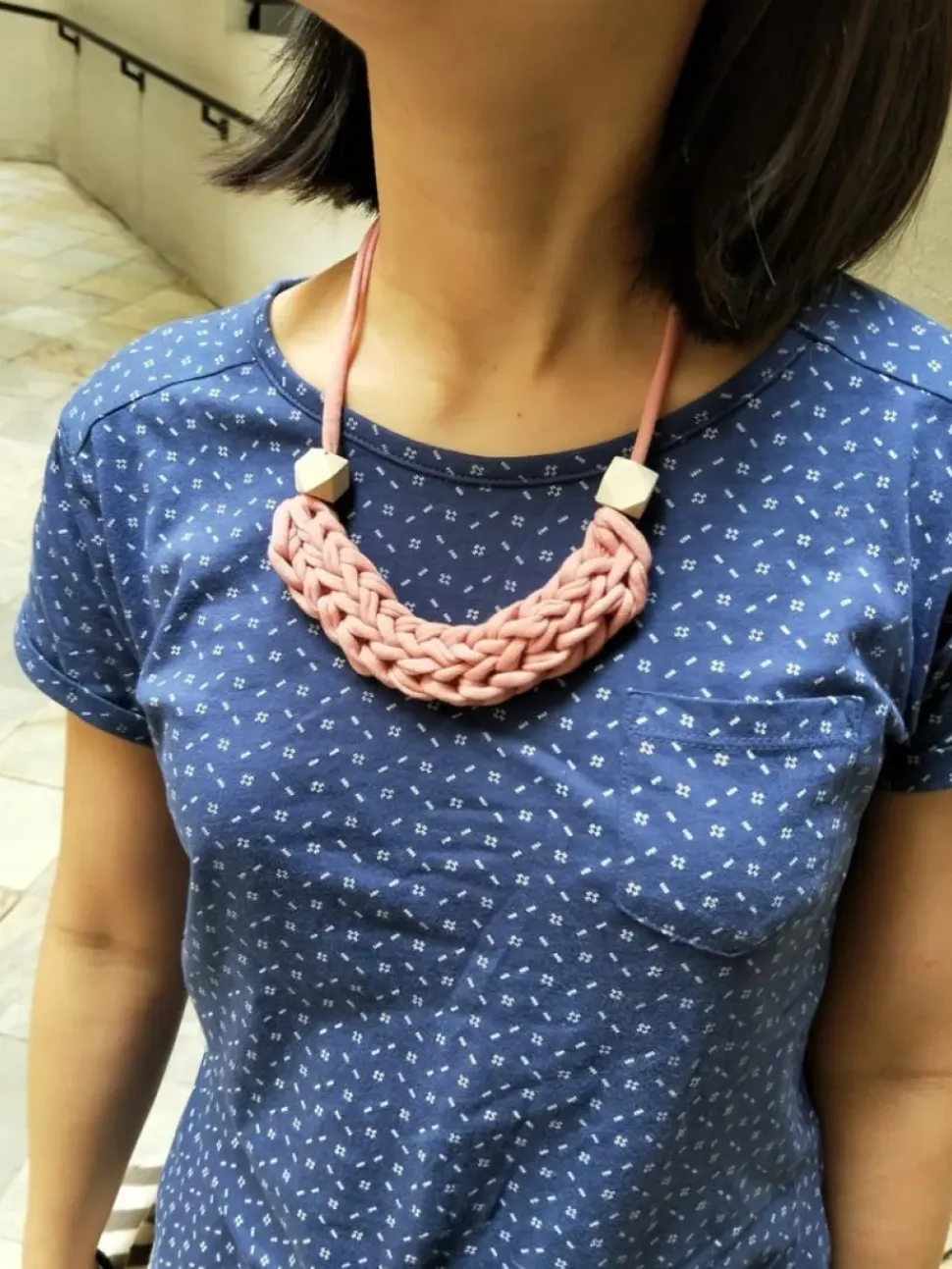 T-Shirt Yarn Braided Necklace