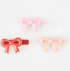 Valentine's Bow Hair Clips (x6)