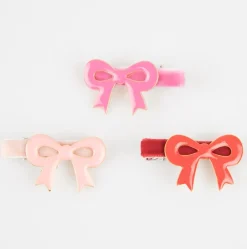 Valentine's Bow Hair Clips (x6)