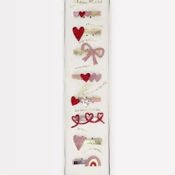 Valentine's Hair Clips (x 8)